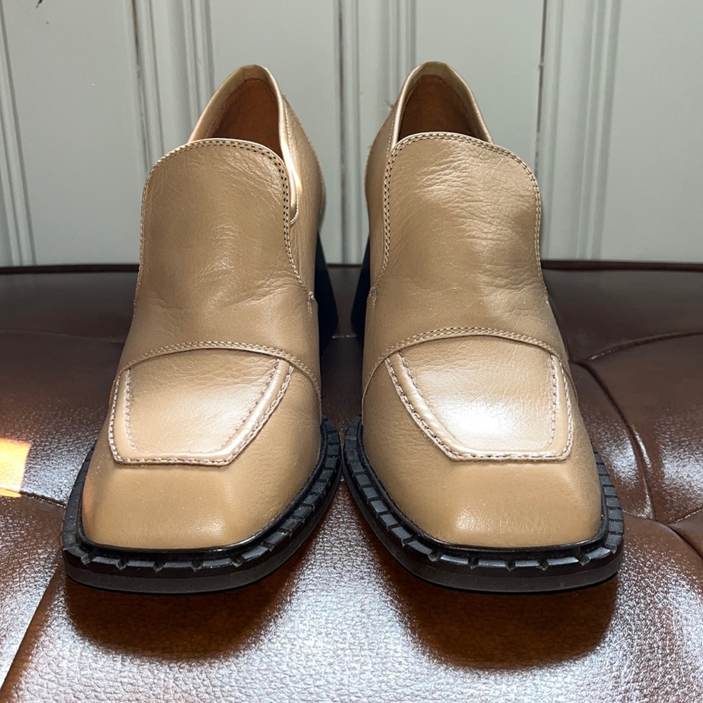 Angel Alarcon leather heeled loafers